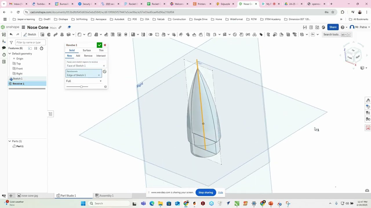 Making a Nose Cone in ONshape