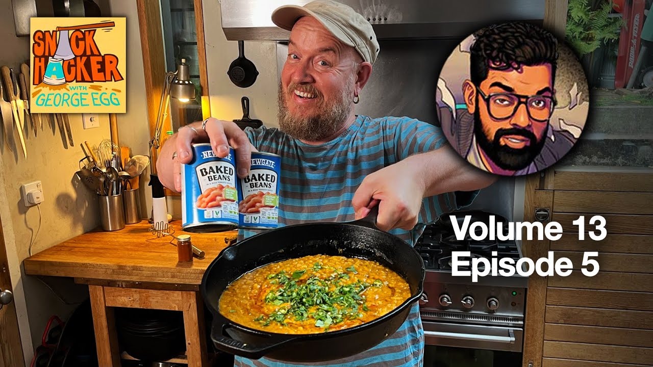Snack Hacker with George Egg - Baked Bean Daal with Romesh Ranganathan