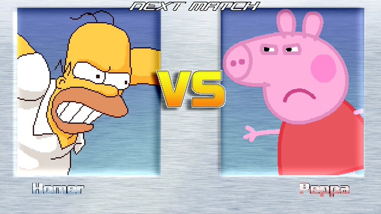 M.U.G.E.N REQUESTS | Homer Simpson vs Peppa Pig | The Simpsons vs Peppa Pig