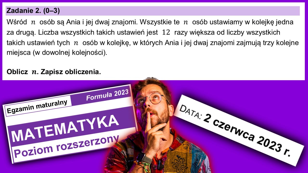 Przygotuj się na MATURĘ ROZSZERZONĄ 2024❗️Matura rozszerzona CZERWIEC 2023 | Zad.2 KOMBINATORYKA