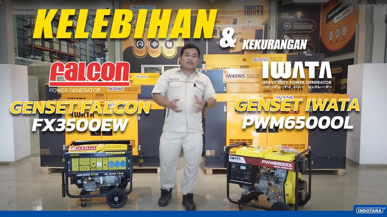 ULASAN LENGKAP GENSET GASOLINE FALCON FX3500EW DENGAN GENSET DIESEL IWATA PWM 6500-OL