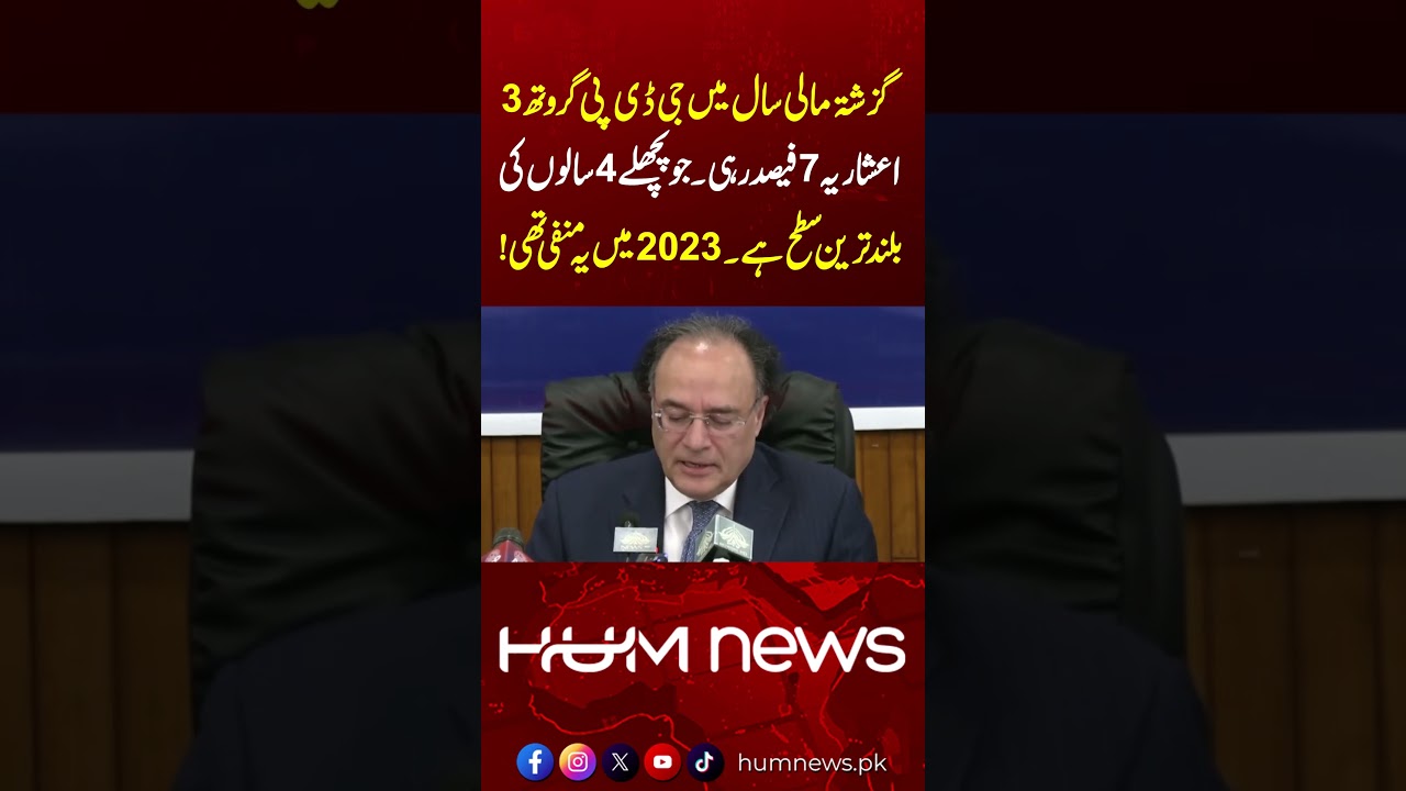 Finance Minister Aurangzeb Announces 3.7% GDP Growth | Hum News | Pakistan