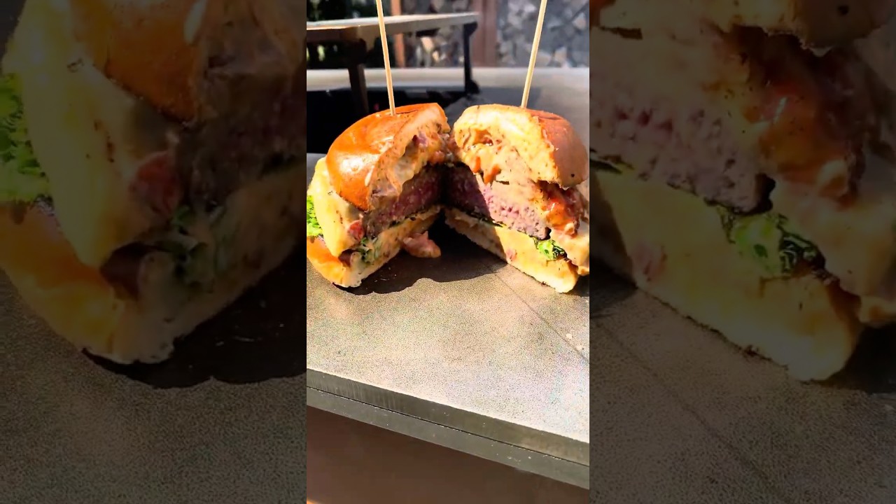 Burger se s&yacute;rem raclette | Těhotnej kuchař