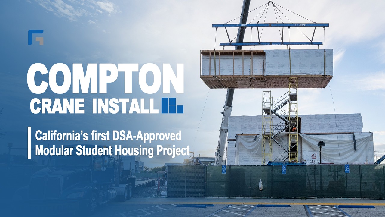 Compton College Student Housing Crane Install