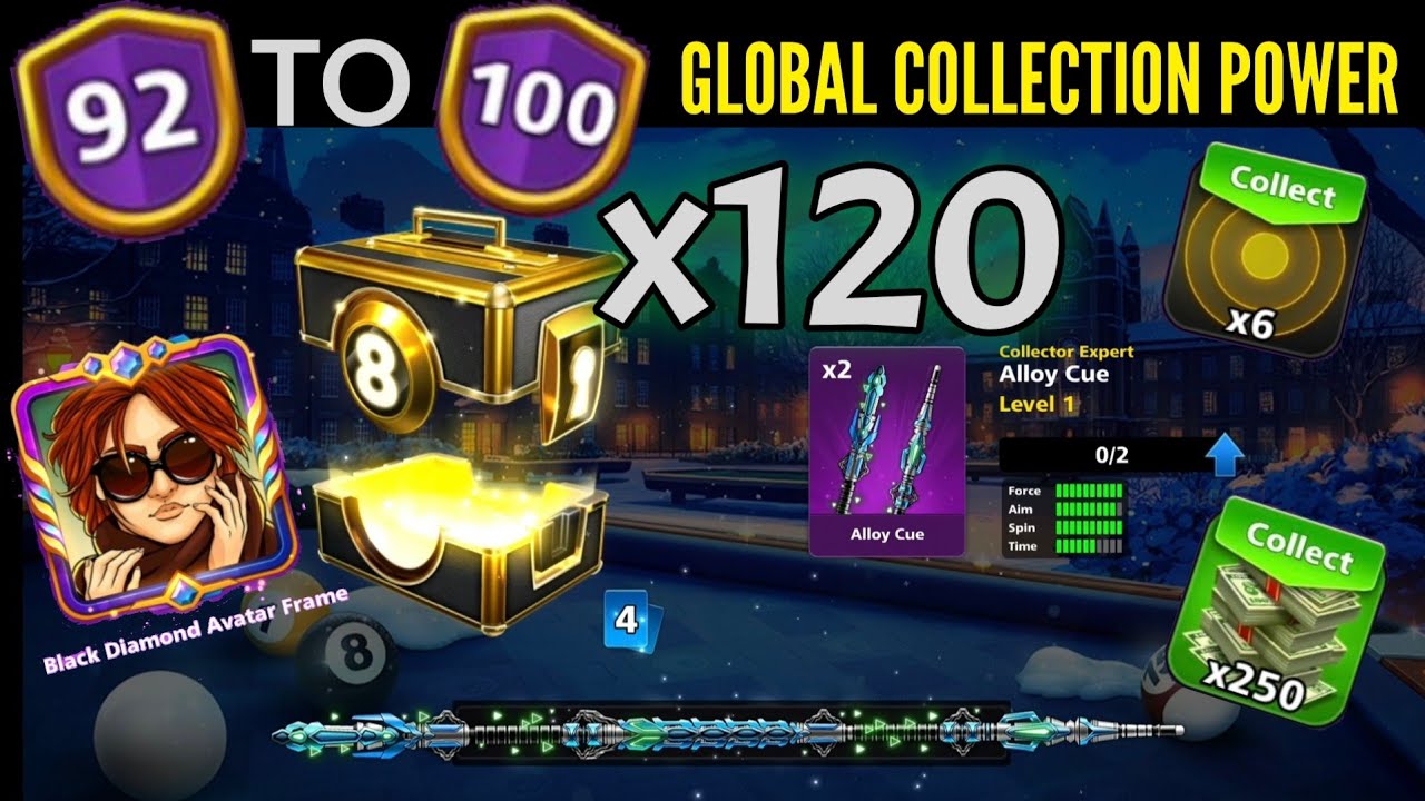 8 Ball Pool - I Opened 120 Expert Collector Boxes… and THIS Happened!” - Global Collection Power - 
