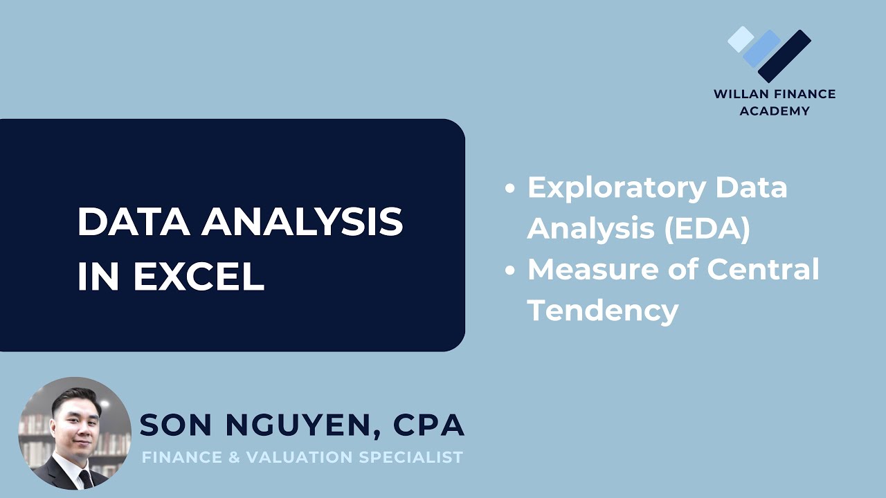 DATA ANALYSIS IN EXCEL - Exploratory Data Analysis (EDA) & Measure of Central Tendency