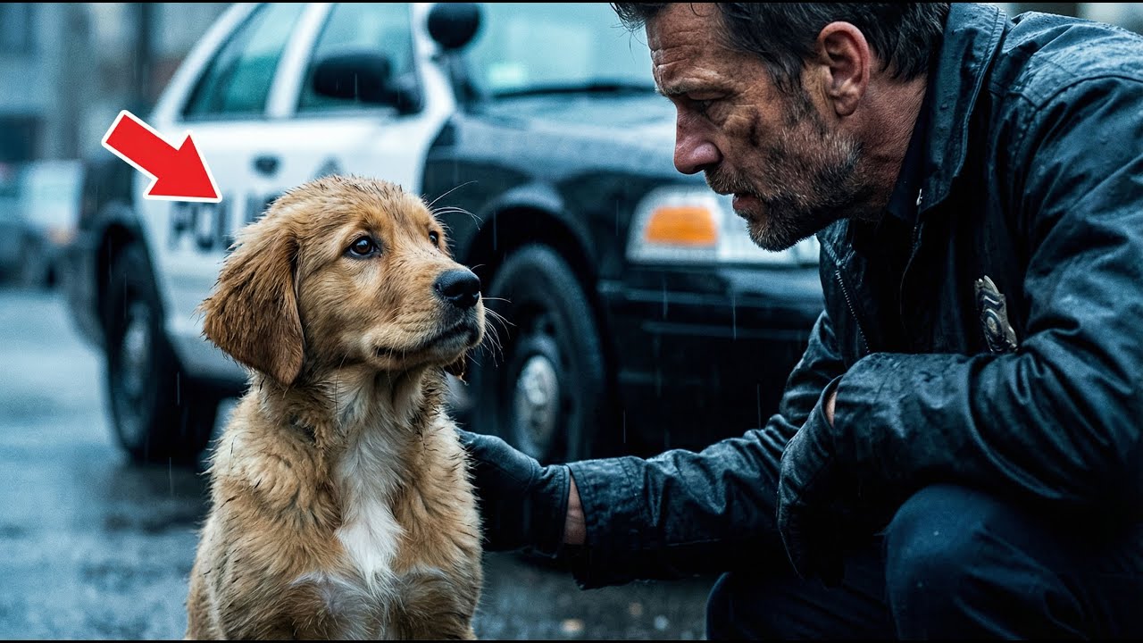 A Little Puppy Walked Up to a Cop and Asked for Help