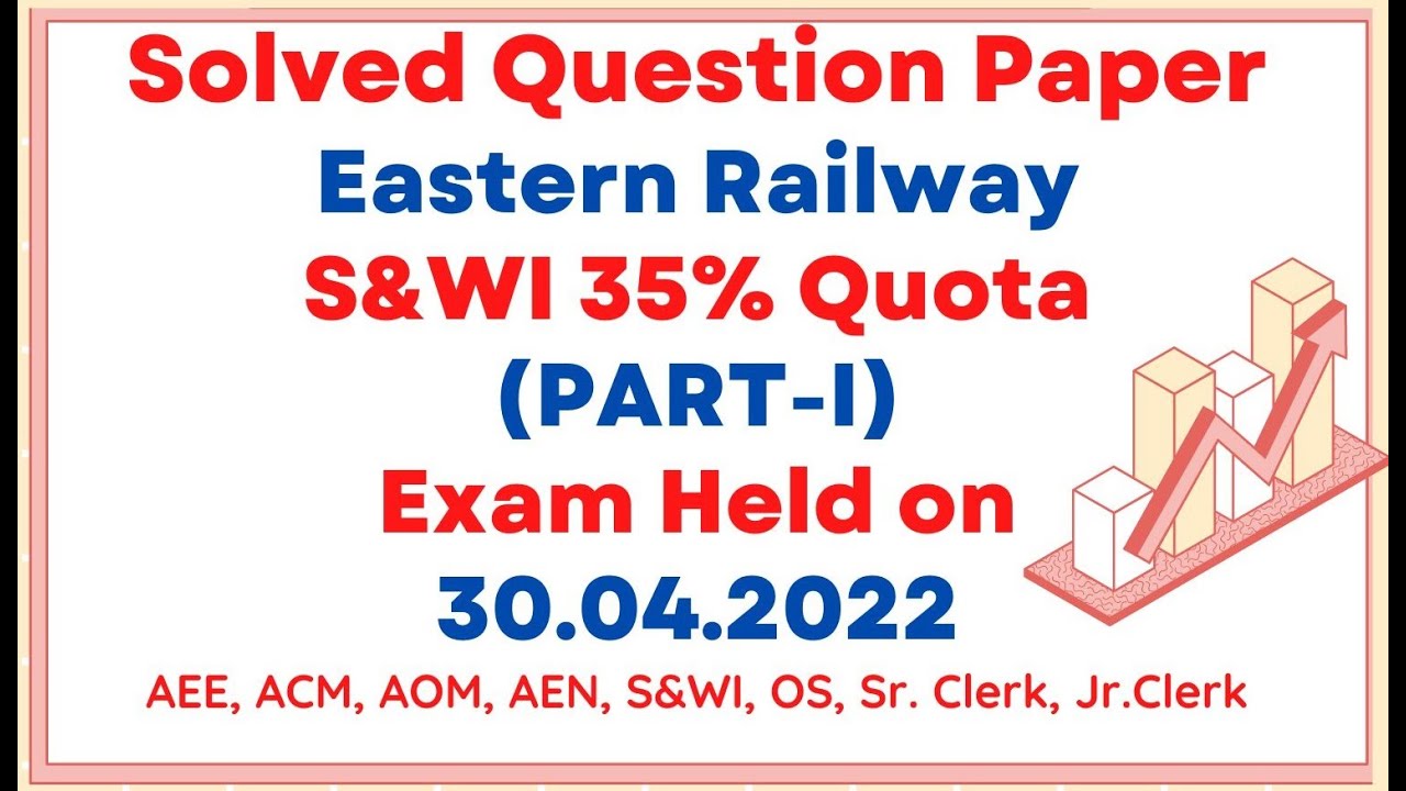 Solved Question Paper of (Eastern Railway) S&WI 35% Quota Exam held on 30.04.2022