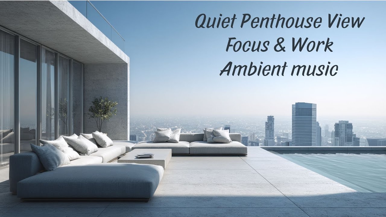 Calm Ambient Music for Focus & Relax | Luxury Penthouse City View 2026