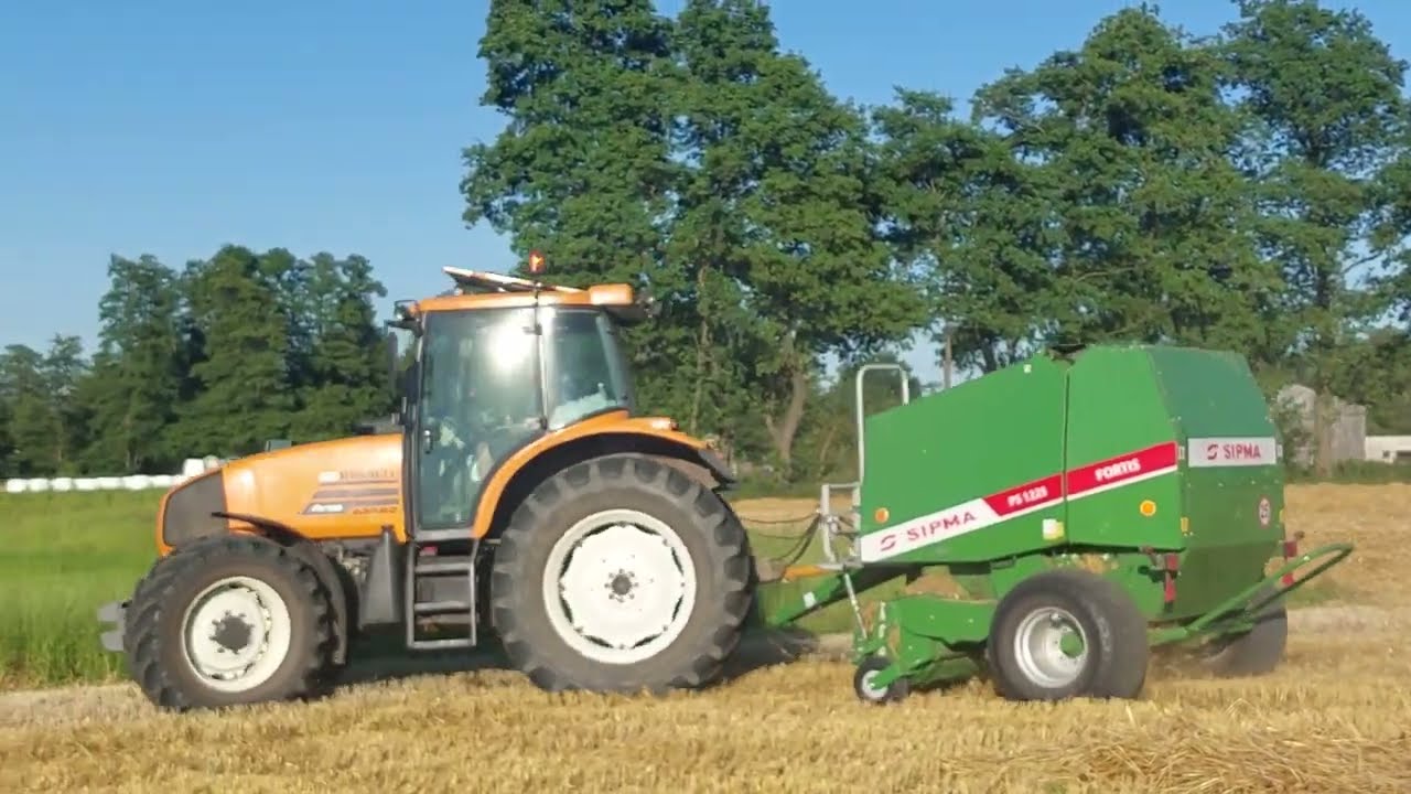Prasowanie jęczmienia jarego 2022 cz.2 Renault Ares 630RZ Sipma Fortis PS1225