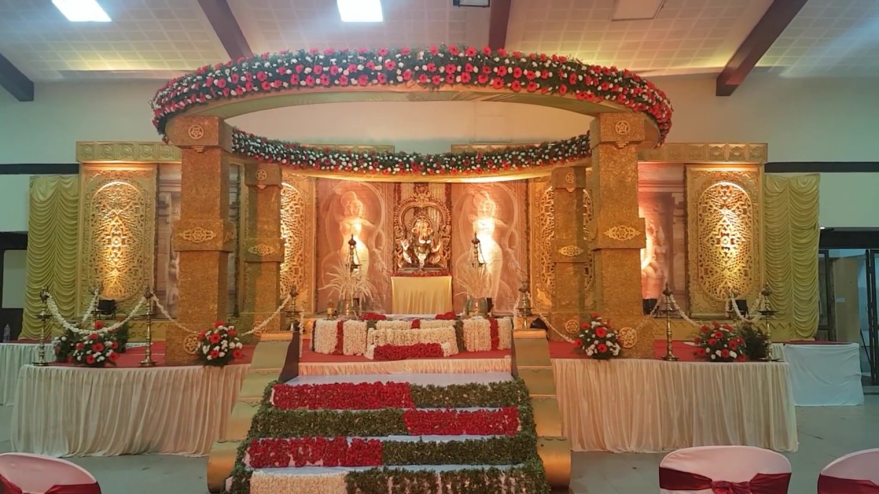 Hindu Wedding decoration in Trivandrum at Sree moolam club, Vazhuthacaud | Temple Theme