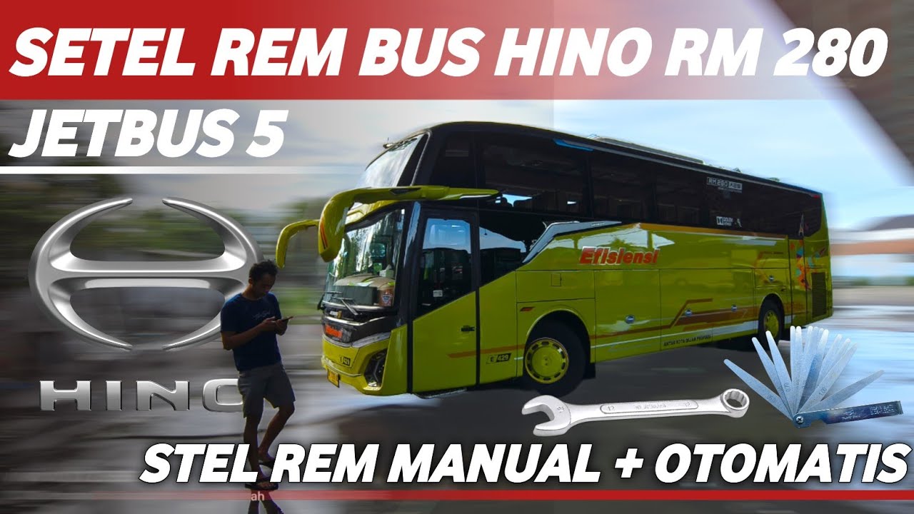 CARA SETEL REM BUS HINO RM280 ABS MANUAL & OTOMATIS‼️EFISIENSI JB5 TERBARU 2024