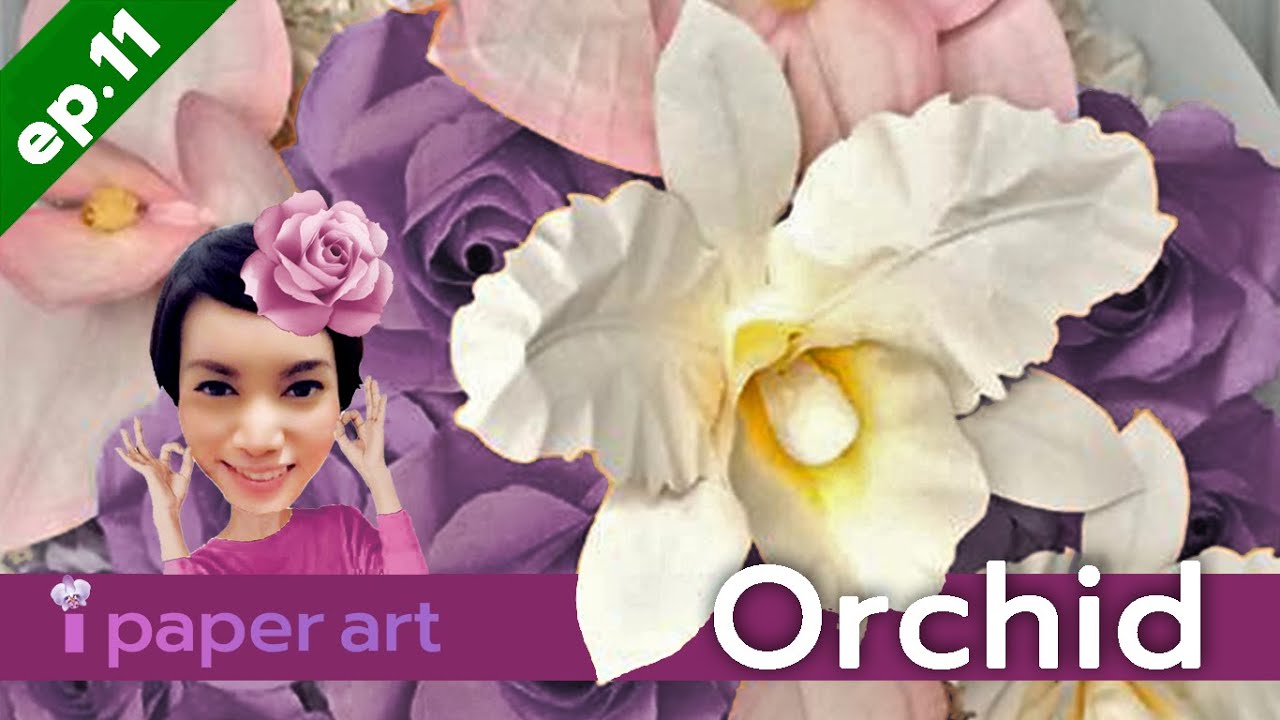 วิธีทำ ดอกไม้กระดาษ | วิธีพับดอกกล้วยไม้ EP.11 | How to made paper Orchid