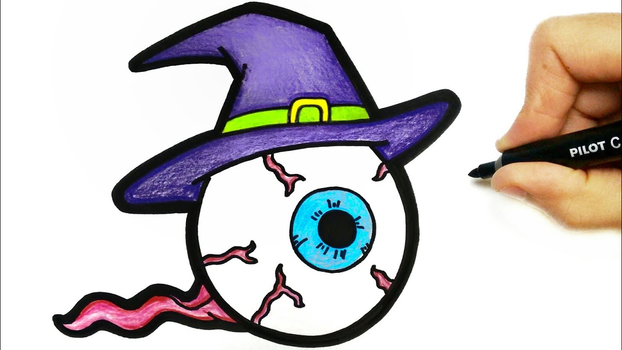 HOW TO DRAW HALLOWEEN EYES -  DESENHO DE HALLOWEEN - DIBUJO HALLOWEEN