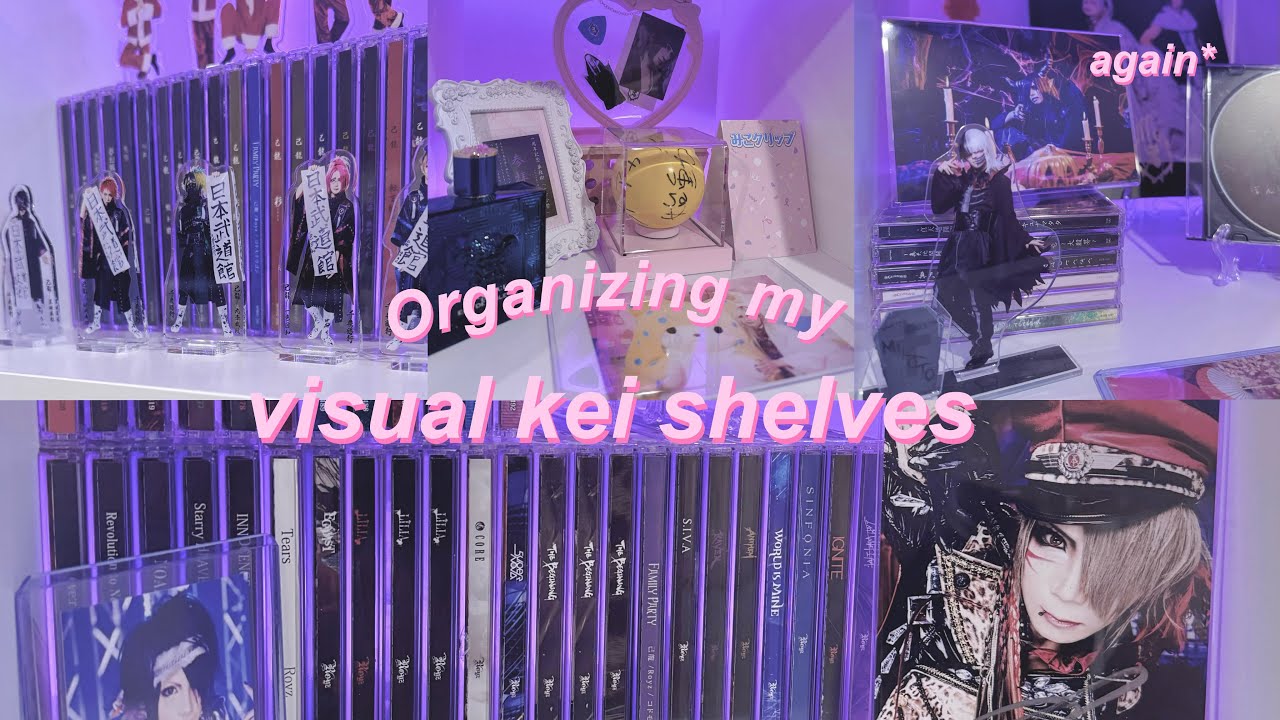 Organizing my vkei/kpop shelves AGAIN 🎀 *new bookcase + collection tour