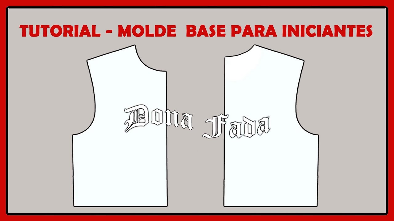 Modelagem de molde base simplificado de pala infantil -  Iniciantes
