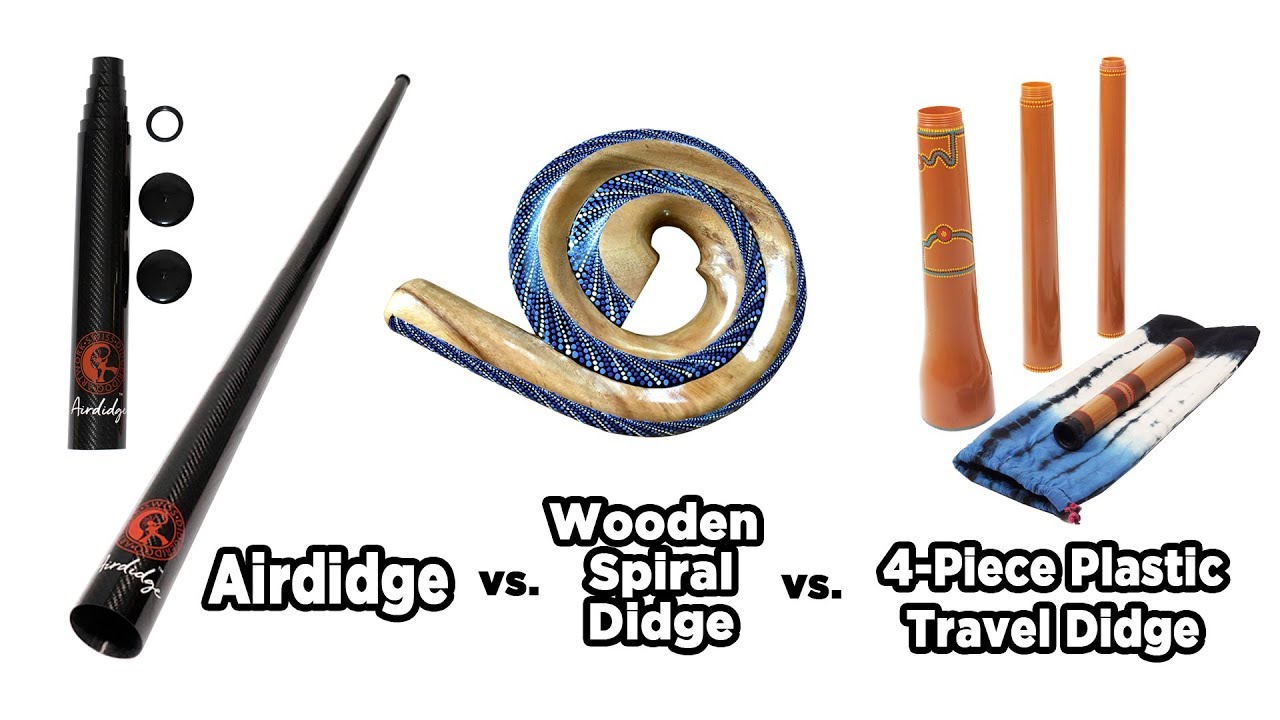 Travel Didgeridoo Comparison: Airdidge vs. Wooden Spiral Didgeridoo vs. 4-Piece Plastic Didgeridoo