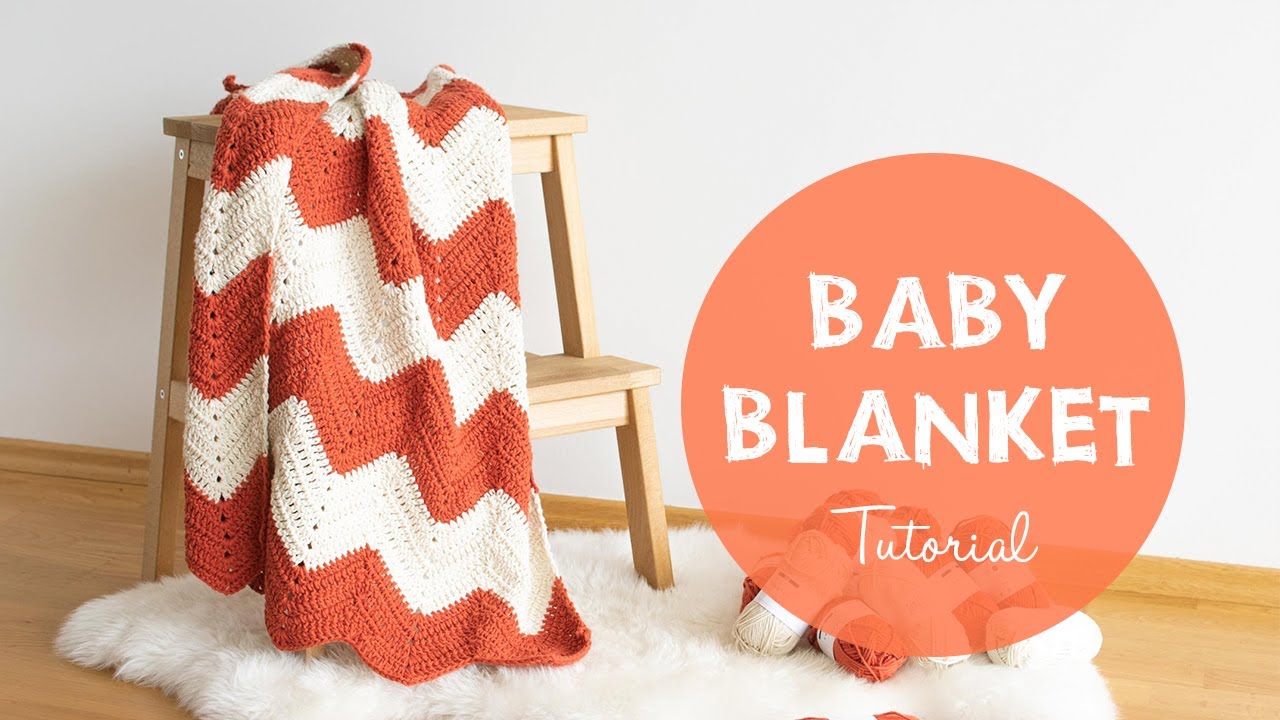 Как связать крючком детское одеяло с узором «зигзаг» | Croby Patterns