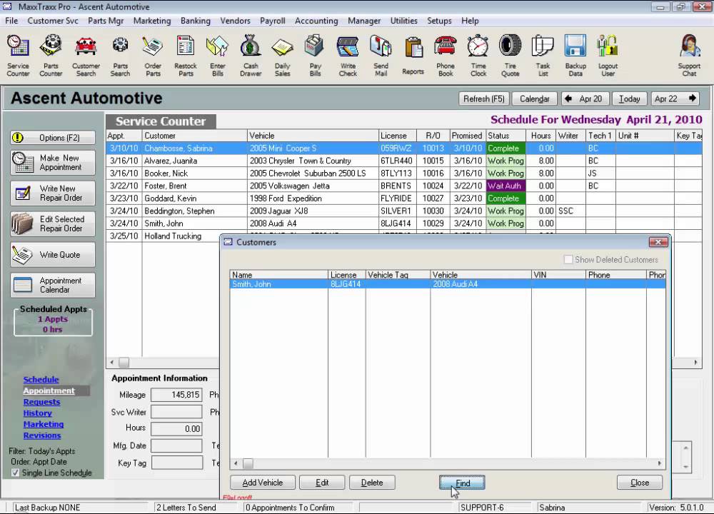 MaxxTraxx Auto SHop Software Video Lessons - Customer Search