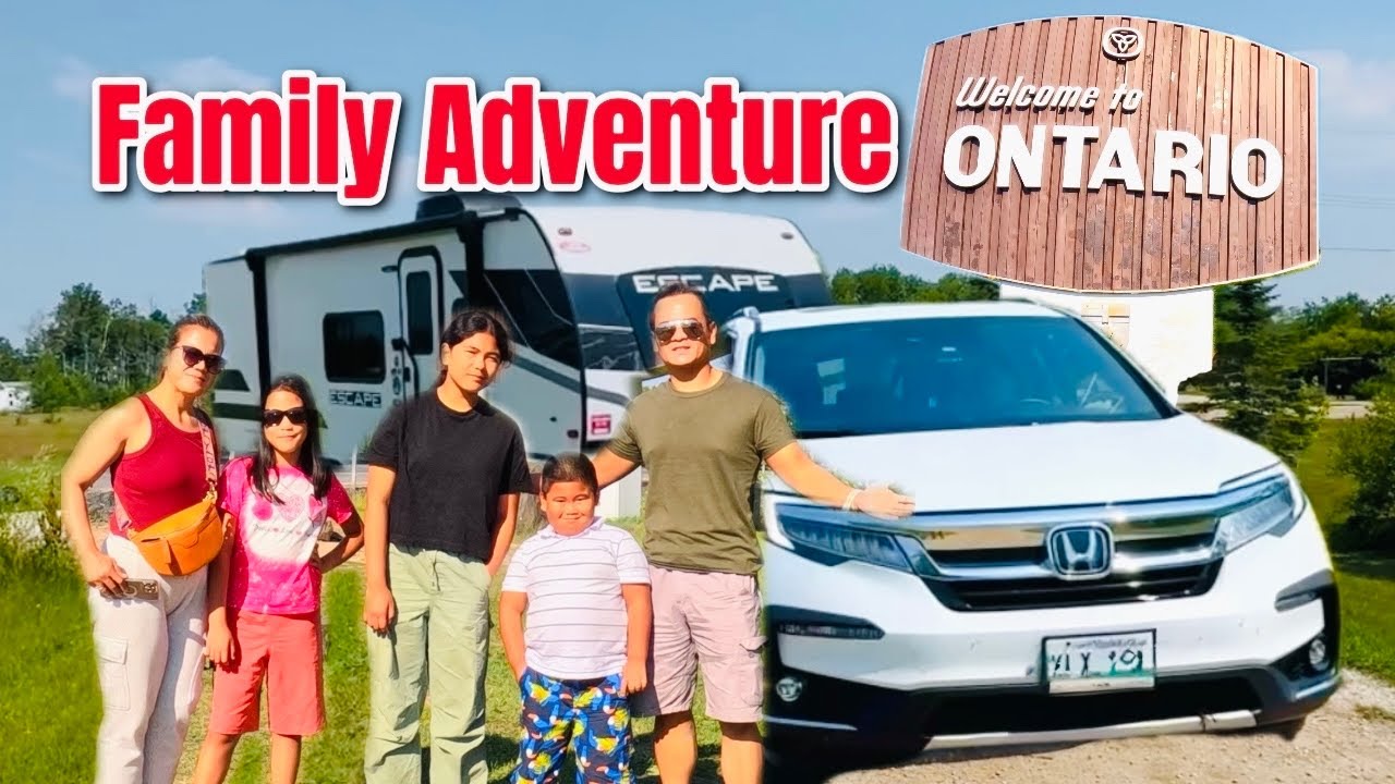 Towing a Trailer Safely all the way to Ontario border for 7 days camping ( Day 1 ) 