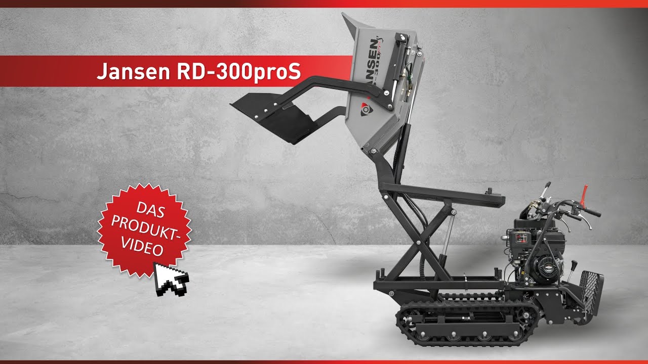 Raupendumper Jansen RD-300proS, hydraulisch, Hochkippsystem, Selbstladefunktion