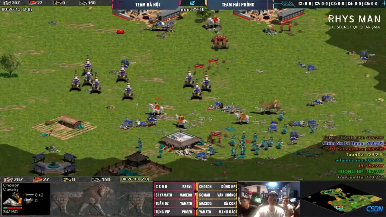 Team Hà Nội vs Team Hải Phòng | 4 vs 4 random | 26/05/2024 #aoe #chimsedinang