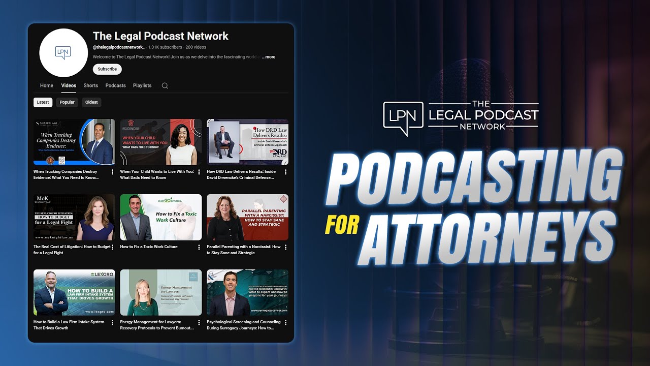 Welcome To The Legal Podcast Network (Turn-Key Podcasting For Attorneys)