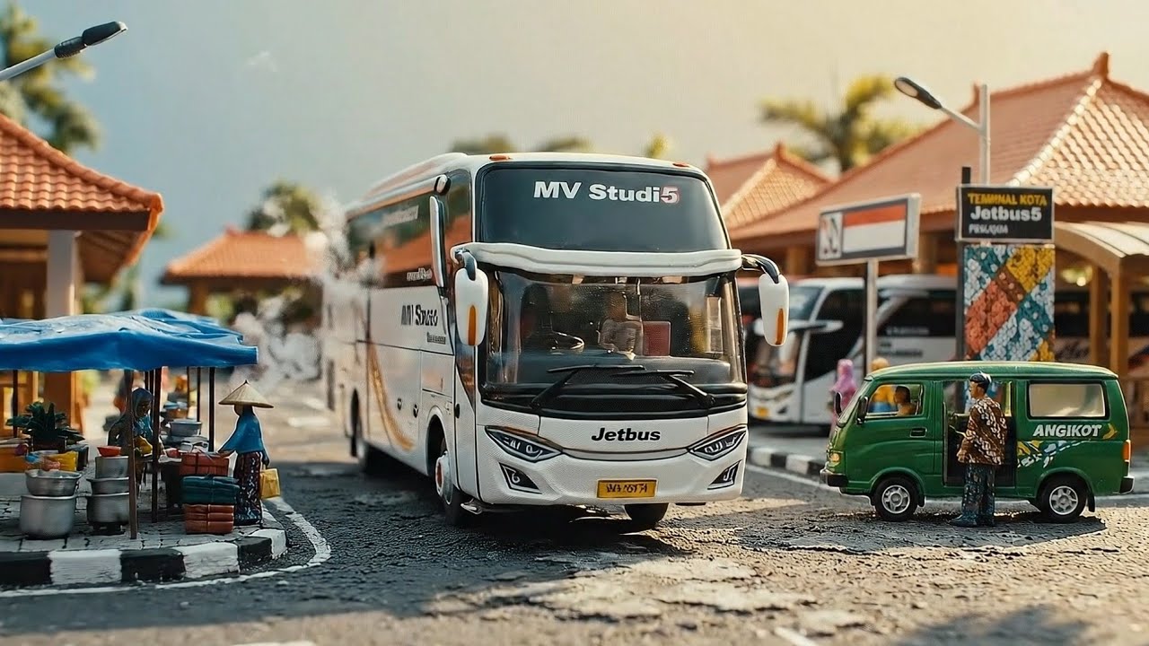 Perjalanan Panjang!! Bus AKAP Tembus Alas Roban 🚍🌫️ | Miniature Diorama Stop Motion Indonesia