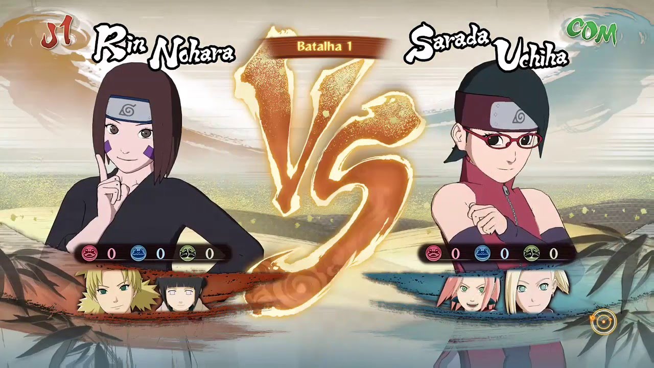 Naruto Storm 4 Dublado PT-BR Rin, Temari e Hinata vs Sarada, Sakura e Ino (Clássico)