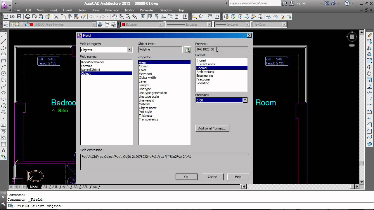 AutoCAD Fields