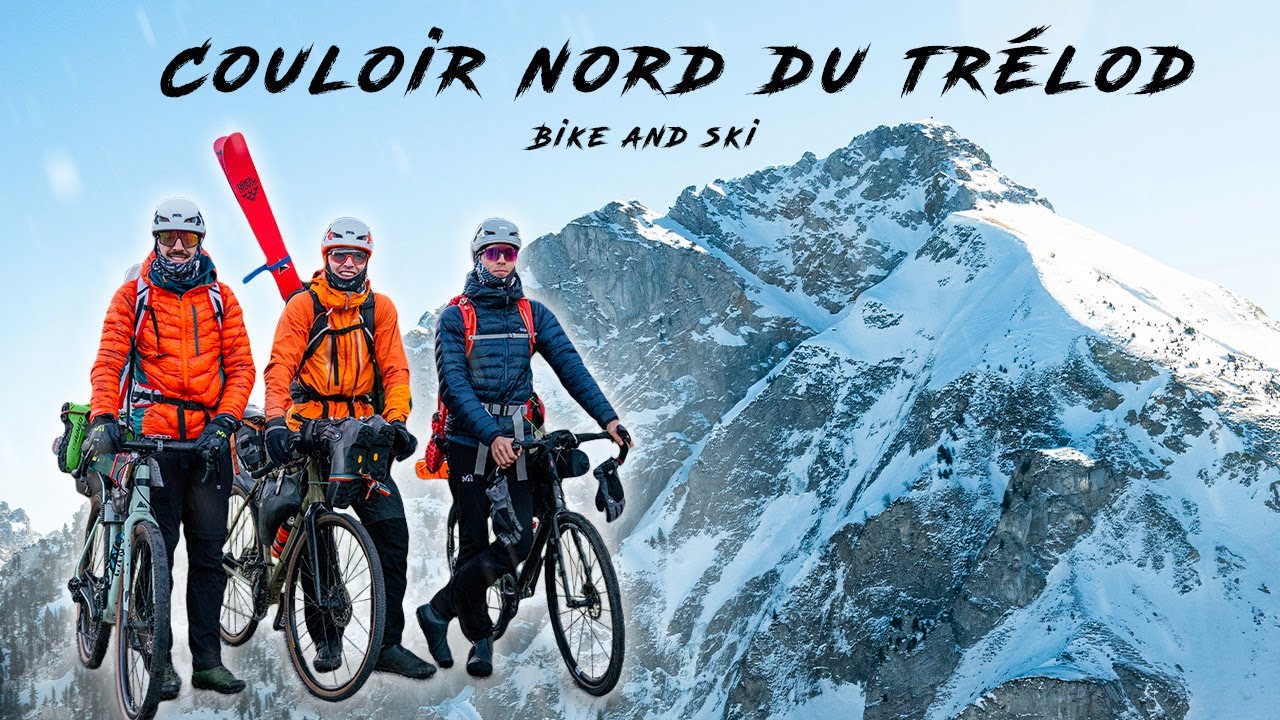 Couloir nord du Trélod à Ski/Vélo - Massif Bauges