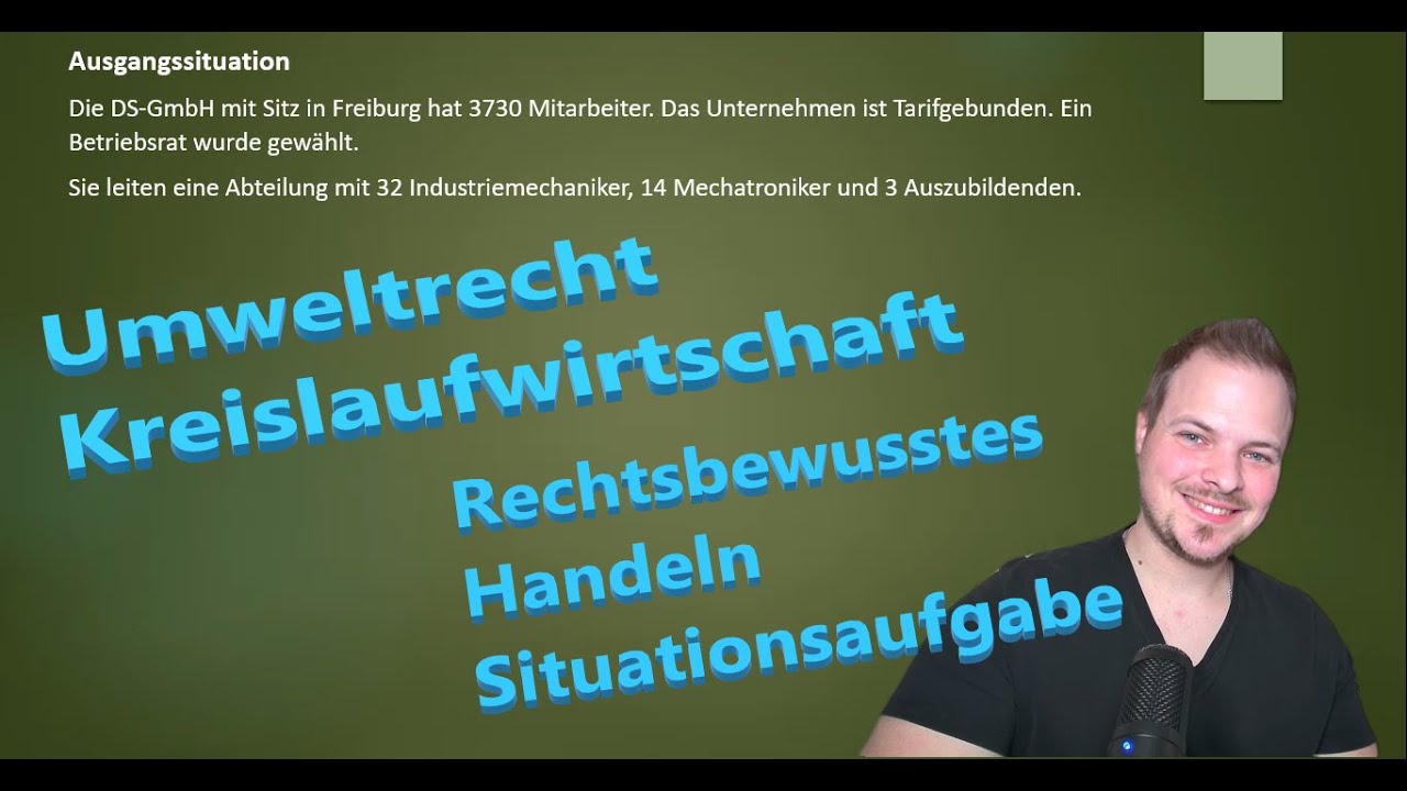 RbH | Environmental Law | KrWG | Situational Task | Legally Conscious Action | Dave Seller