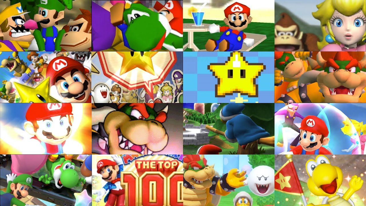 Evolution Mario Party Series Intros (1998 - 2021) [All in 4K]