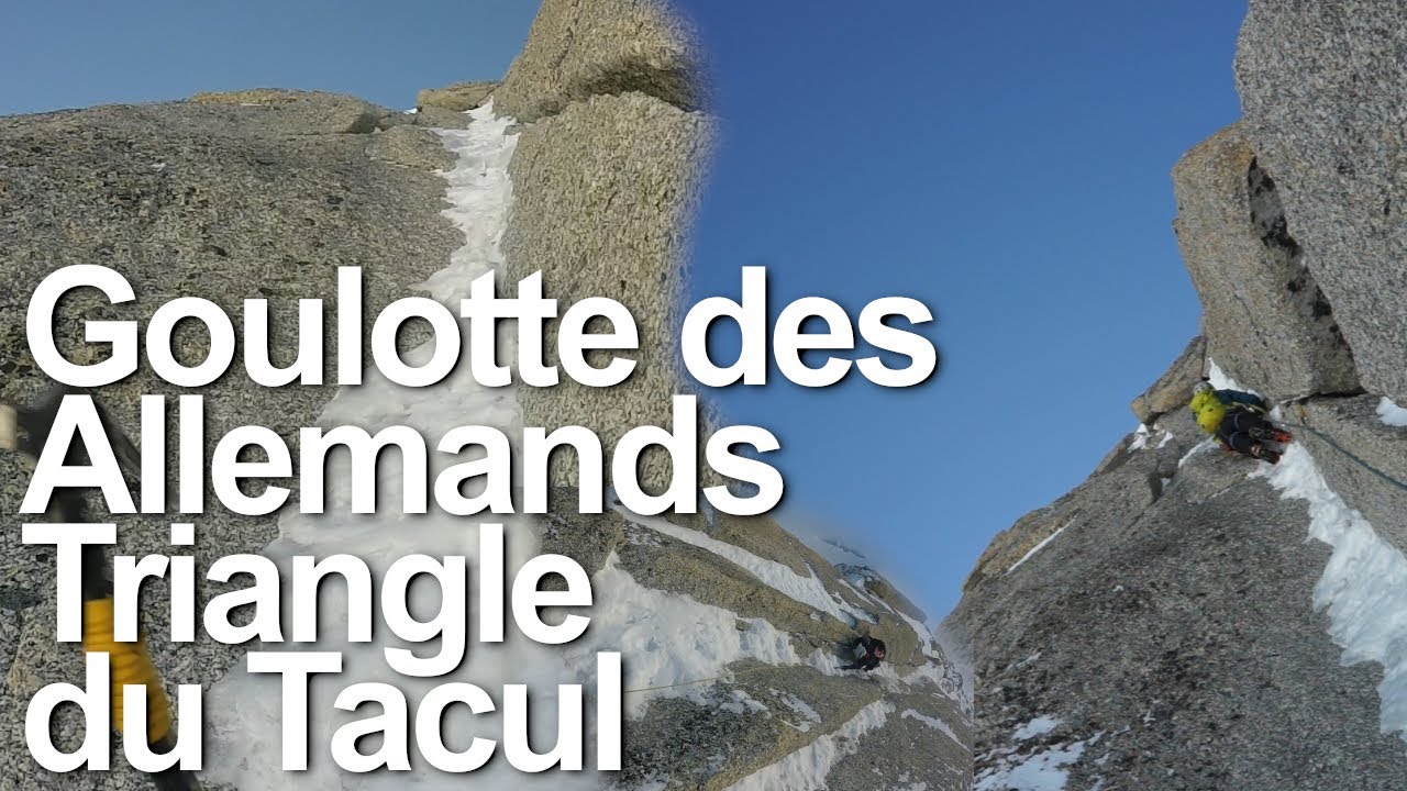 Goulotte des Allemands Triangle du Tacul Chamonix Mont-Blanc Aiguille du Midi montagne alpinisme