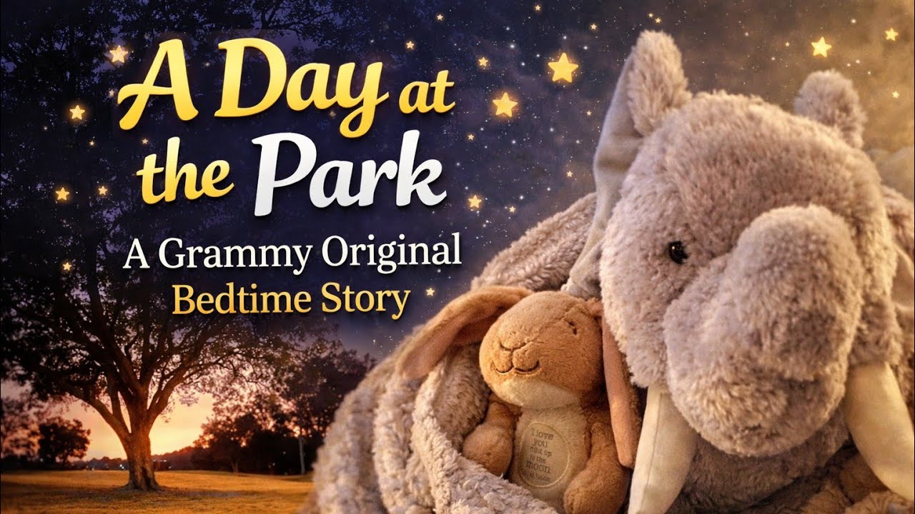 A Day at the Park 🌳🐰🐘 | Sweet Bedtime Story with Ellie & Rusty | Grammy Original