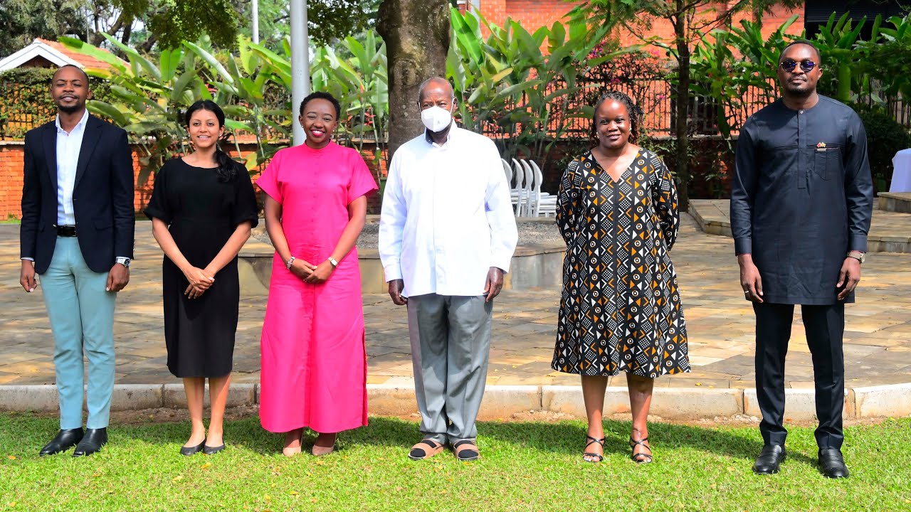 Museveni hosts Charlene Ruto and her team at State Lodge, Nakasero