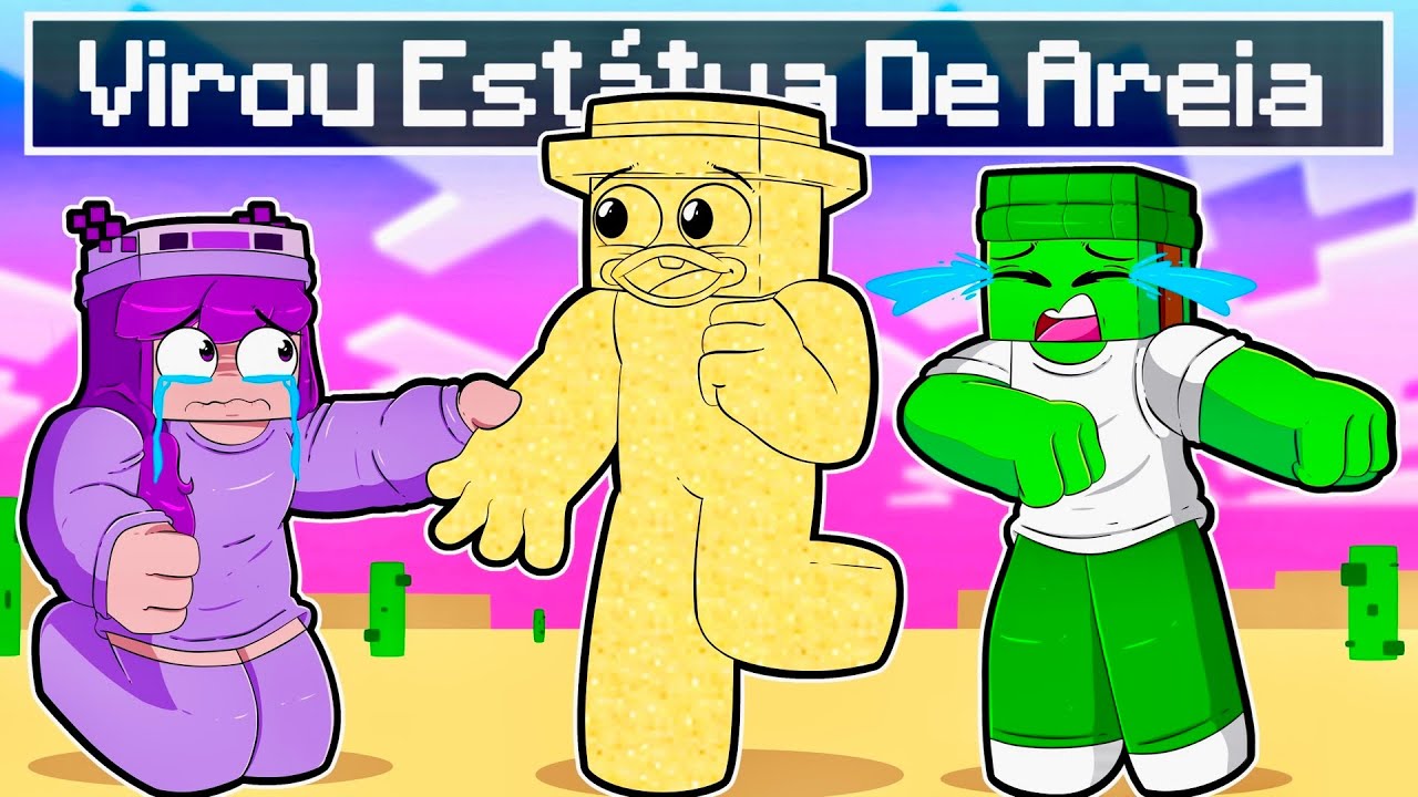 PEGUEI A MALDIÇÃO DA AREIA no Minecraft!!!