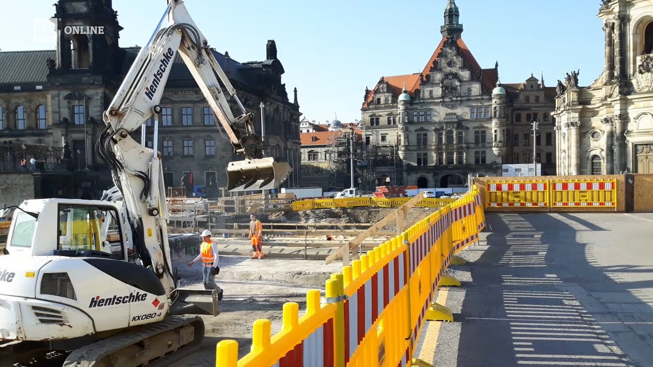 Augustusbrücke putzt sich heraus