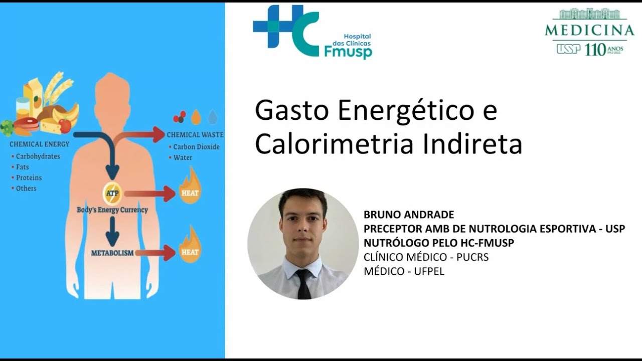 Aula de Gasto energético e calorimetria indireta   Dr. Bruno Andrade