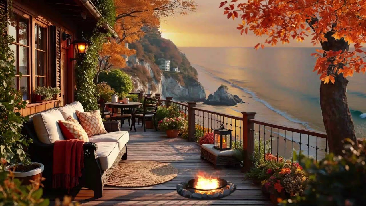 Seaside Coffee Vibes 🌊☕ | Relaxing Lofi Café Ambience ☕ Lofi Hip Hop Mix to relax - chill - study