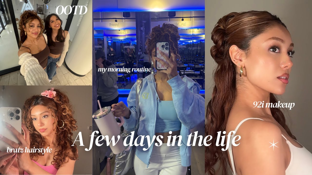Spend a few days with me 🤍 | morning makeup & hair routines, BTS content, cooking & more