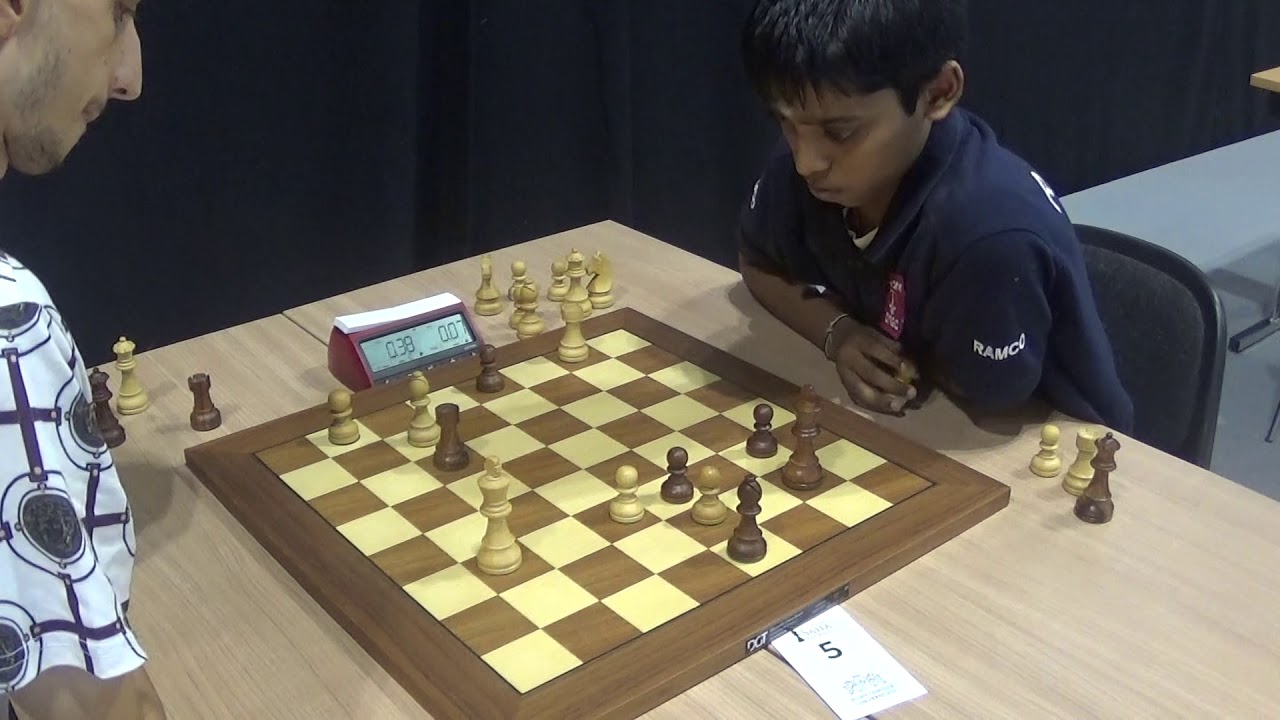 GM Hovhannisyan Robert - GM Rameshbabu Praggnanandhaa, Four Knights Game, Blitz chess