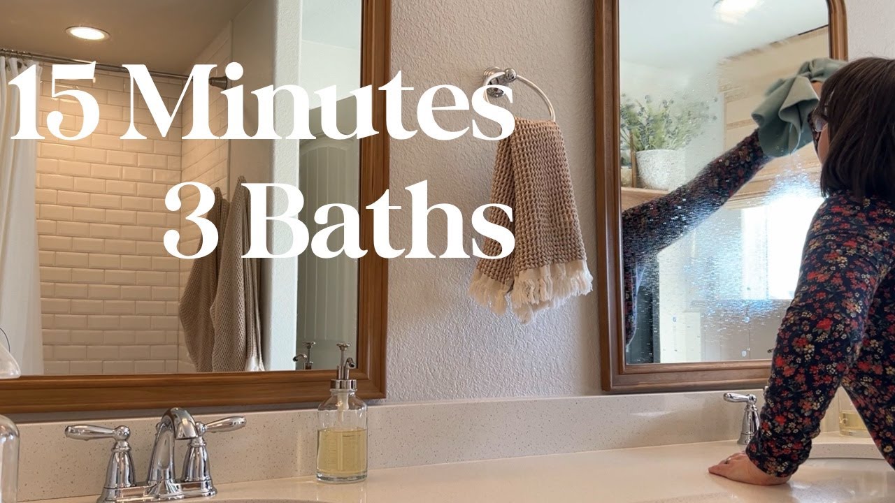 Clean 3 Bathrooms in 15 Minutes (Real Time!) | Fast Weekly Bathroom Cleaning Routine