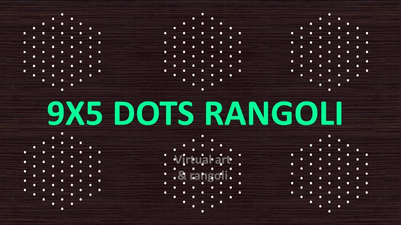 9 to 5 dots rangoli | 9*5 chukki rangoli | 9*5 dots kolam |#muggulu | easy drawing | new kolangal