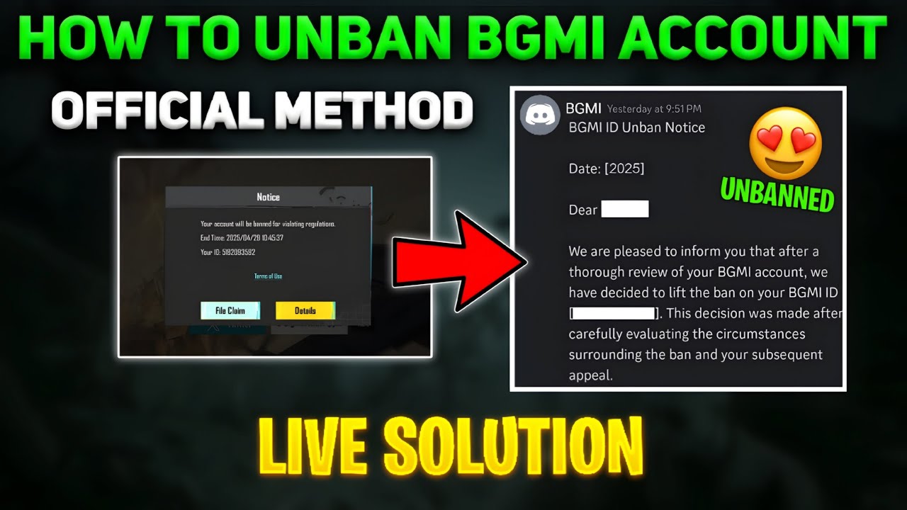 Official Method 🔥 UNBAN BGMI ID 10 YEARS BAN | How to Unban BGMI ID | How to unban Bgmi 10 years BAN