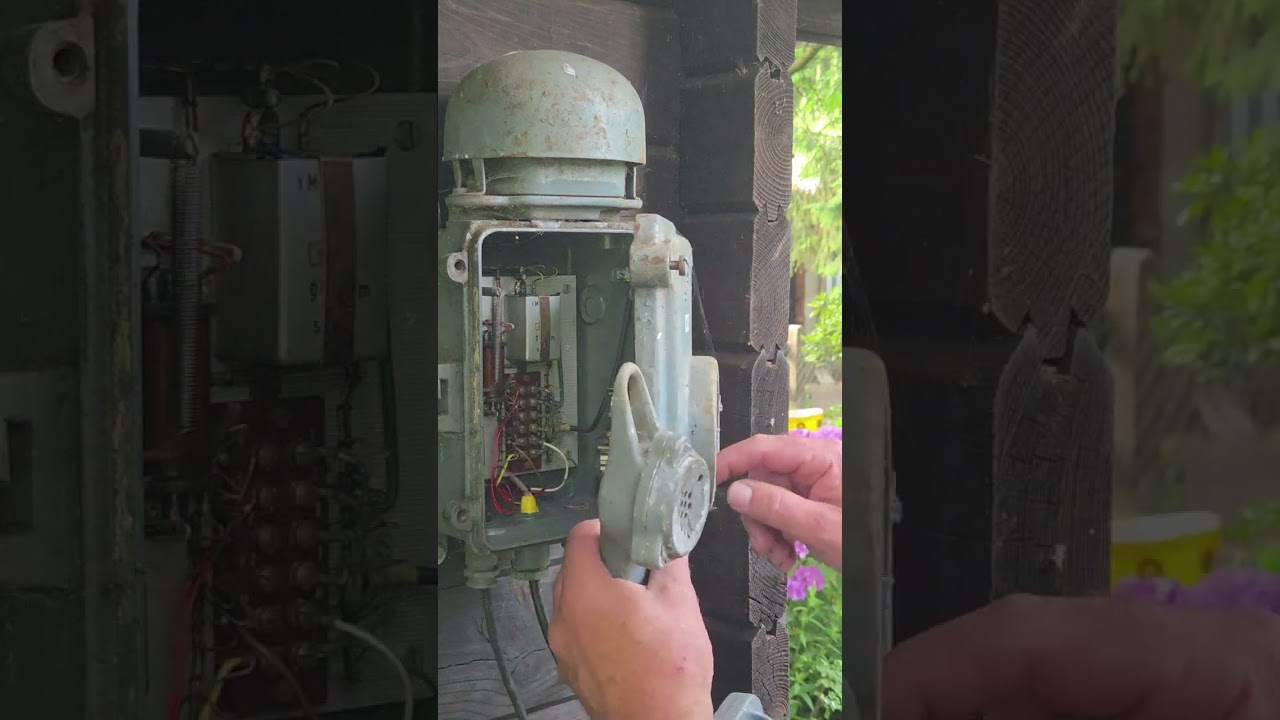 Grubentelefon W28 in Funktion mit Innenansicht