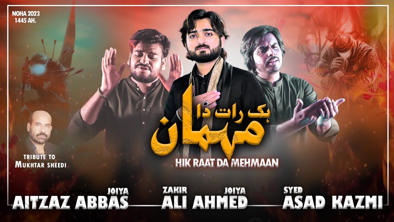 Hik Raat Da Mehman  | Zawar Nohakhwan | Zakir Ali Ahmed Joiya | Nohay 2023 - 2024 | Mukhtar Sheedi