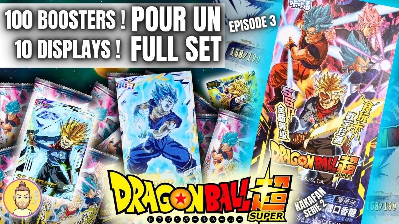 100 BOOSTERS, 10 DISPLAYS, DES DINGUERIES ! CARTES DRAGON BALL SUPER ON VISE LE FULL SET !