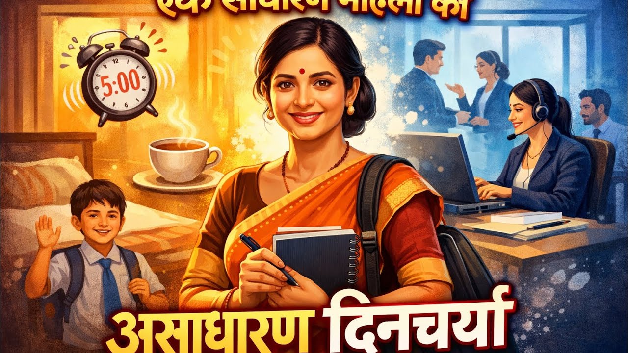 एक साधारण महिला की दिनचर्या। motivational story 