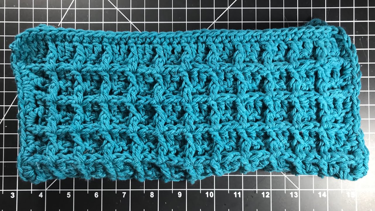 How to Crochet The Waffle Stitch- Easy Dishcloth For Beginner
